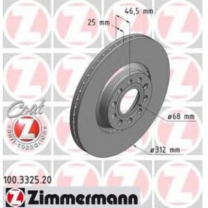 спирачен диск ZIMMERMANN 100.3325.20
