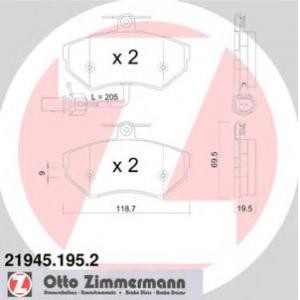 накладки ZIMMERMANN 21945.195.2 