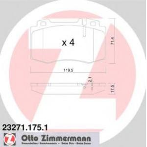 накладки ZIMMERMANN 23271.175.1 