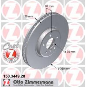 спирачен диск ZIMMERMANN 150.3449.20