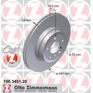 спирачен диск ZIMMERMANN 150.3451.20 