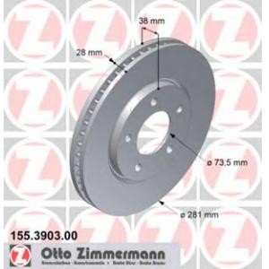 спирачен диск ZIMMERMANN 155.3903.00