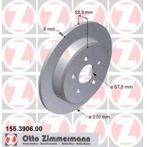 спирачен диск ZIMMERMANN 155.3906.00 