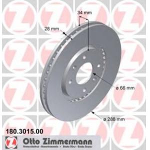 спирачен диск ZIMMERMANN 180.3015.00