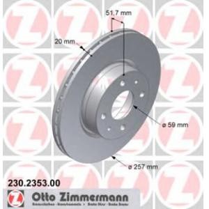 спирачен диск ZIMMERMANN 230.2353.00 