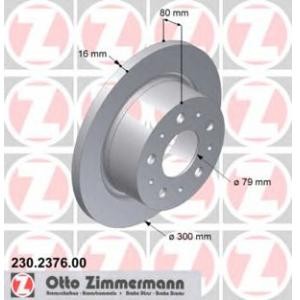 спирачен диск ZIMMERMANN 230.2376.00 