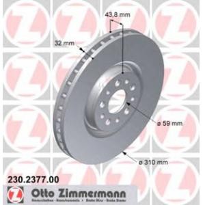 спирачен диск ZIMMERMANN 230.2377.00 