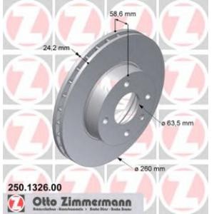 спирачен диск ZIMMERMANN 250.1326.00 