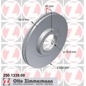 спирачен диск ZIMMERMANN 250.1339.00