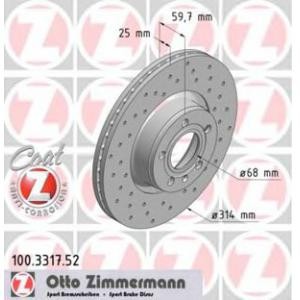 спирачен диск ZIMMERMANN 100.3317.52 