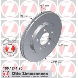 спирачен диск ZIMMERMANN 100.1241.20 