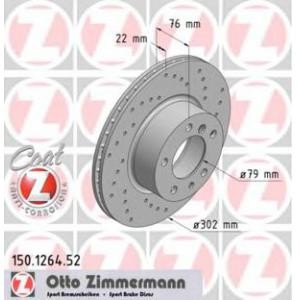 спирачен диск ZIMMERMANN 150.1264.52 