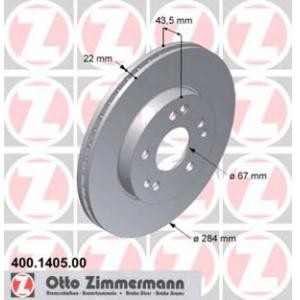 спирачен диск ZIMMERMANN 400.1405.00 