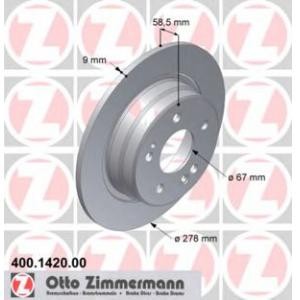 спирачен диск ZIMMERMANN 400.1420.00 