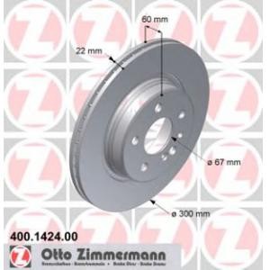 спирачен диск ZIMMERMANN 400.1424.00 