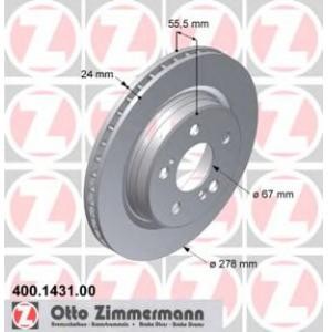спирачен диск ZIMMERMANN 400.1431.00 