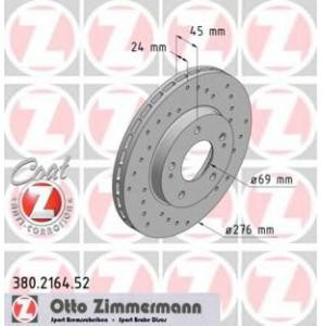 спирачен диск ZIMMERMANN 380.2164.52 
