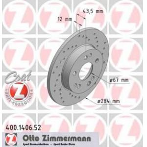 спирачен диск ZIMMERMANN 400.1406.52 