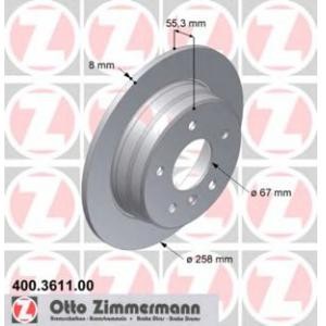спирачен диск ZIMMERMANN 400.3611.00 