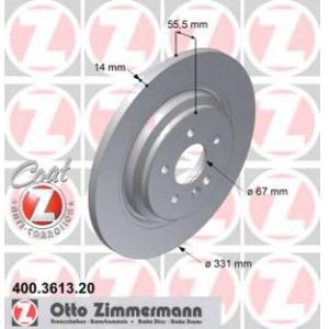 спирачен диск ZIMMERMANN 400.3613.20 