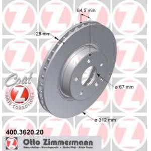 спирачен диск ZIMMERMANN 400.3620.20 