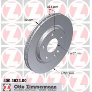 спирачен диск ZIMMERMANN 400.3623.00 