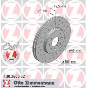спирачен диск ZIMMERMANN 430.2600.52 