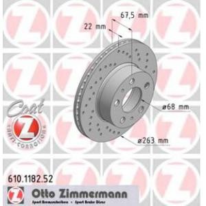 спирачен диск ZIMMERMANN 610.1182.52