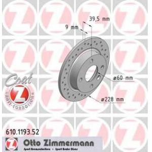 спирачен диск ZIMMERMANN 610.1193.52