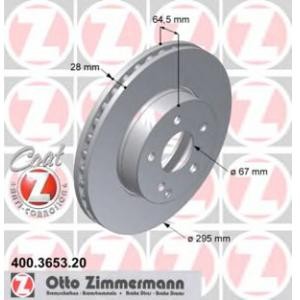 спирачен диск ZIMMERMANN 400.3653.20 