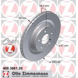 спирачен диск ZIMMERMANN 400.3661.20 