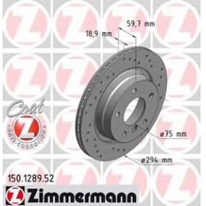 спирачен диск ZIMMERMANN 150.1289.52 