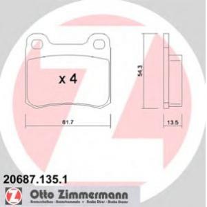 накладки ZIMMERMANN 20687.135.1 