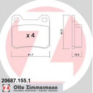 накладки ZIMMERMANN 20687.155.1 