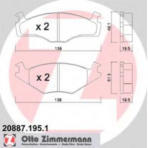 накладки ZIMMERMANN 20887.195.1 