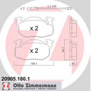 накладки ZIMMERMANN 20905.180.1 
