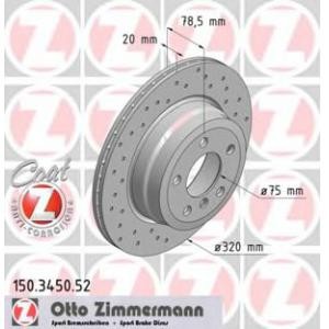 спирачен диск ZIMMERMANN 150.3450.52 