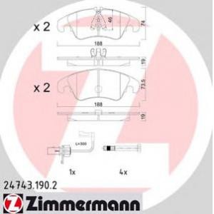 накладки ZIMMERMANN 24743.190.2 