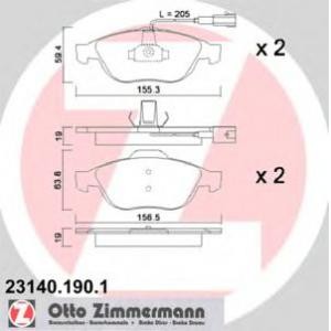 накладки ZIMMERMANN 23140.190.1 