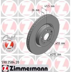 спирачен диск ZIMMERMANN 590.2584.20