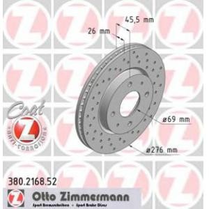 спирачен диск ZIMMERMANN 380.2168.52