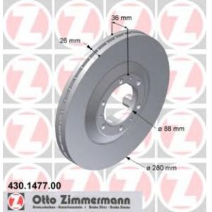 спирачен диск ZIMMERMANN 430.1477.00
