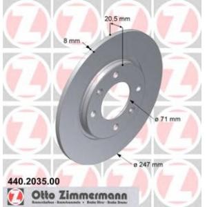 спирачен диск ZIMMERMANN 440.2035.00 