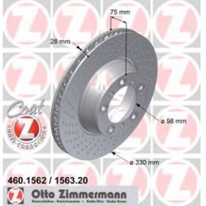 спирачен диск ZIMMERMANN 460.1562.20 