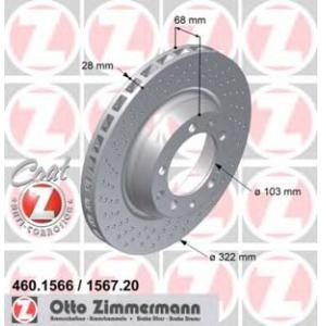 спирачен диск ZIMMERMANN 460.1567.20 