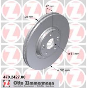 спирачен диск ZIMMERMANN 470.2427.00 
