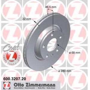 спирачен диск ZIMMERMANN 600.3207.20