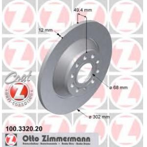 спирачен диск ZIMMERMANN 100.3320.20 