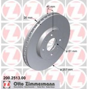 спирачен диск ZIMMERMANN 200.2513.00 