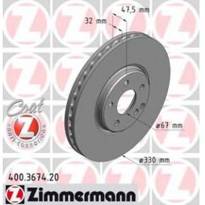 спирачен диск ZIMMERMANN 400.3674.20